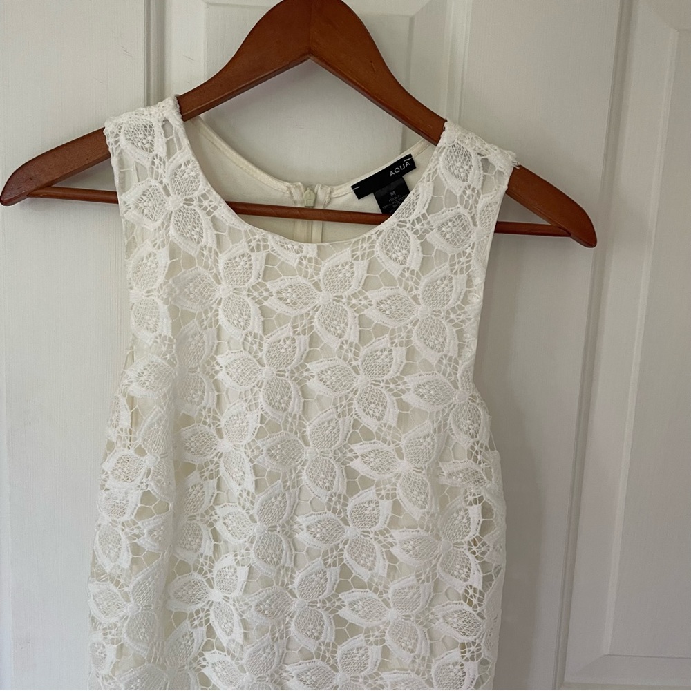 Aqua Medium White Dress - Picture 4 of 6